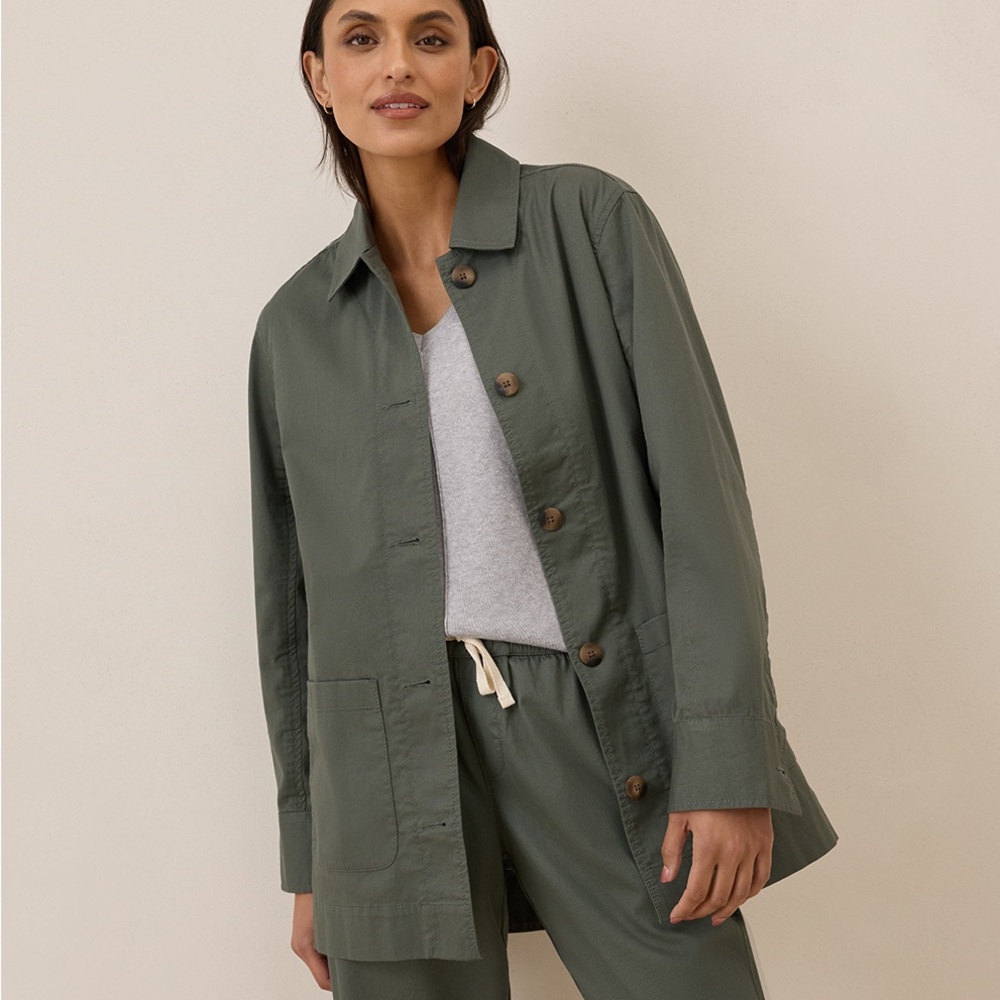 NWT Pact Organic Daily Twill Oversized Lightweight Jacket XXS / XS / S - Picture 7 of 12